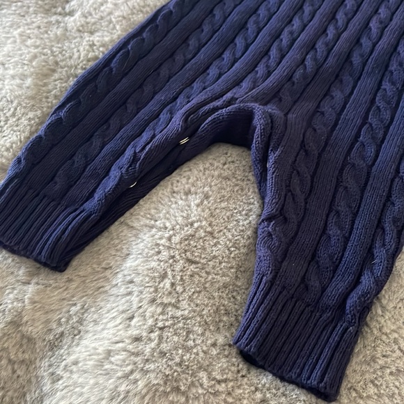 Hope and Henry Navy Sweater Knit Romper Sz 3/6M Organic NEW - Picture 2 of 7